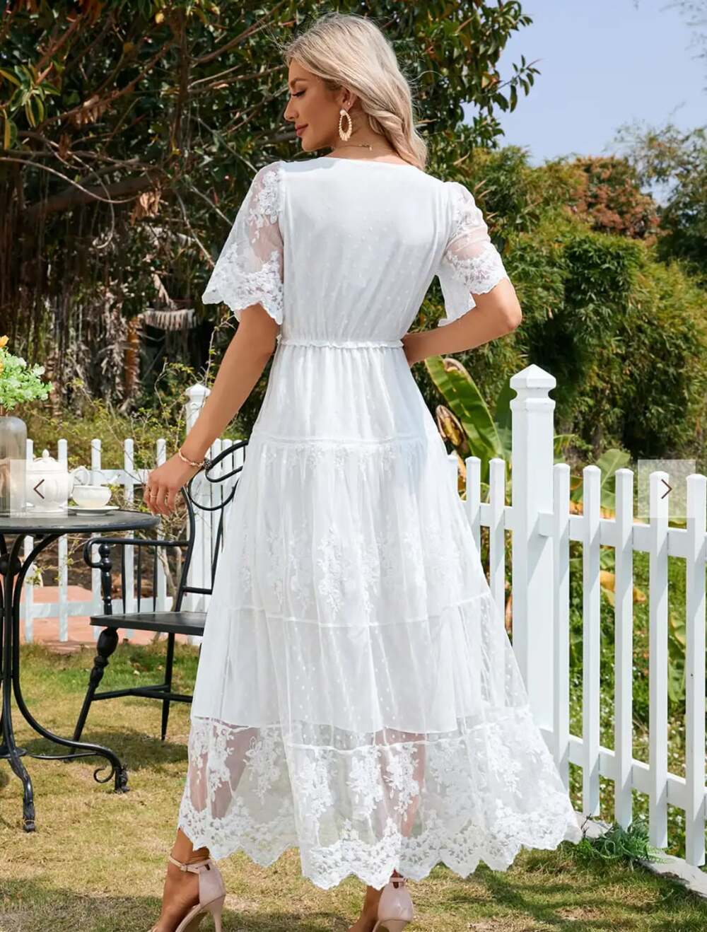 JJ's House Magalie lace maxi dress boho girlhood core coquette romantic large - Picture 3 of 12
